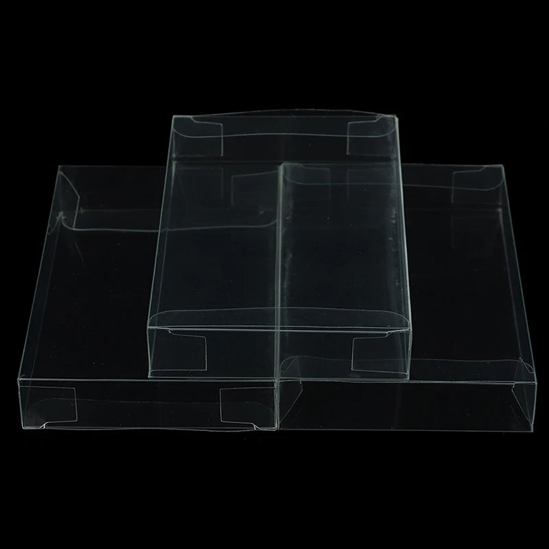 10pc Clear Protective Cases - SNES Cartridge Protectors