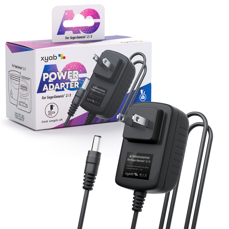 Sega Genesis 2 and 3 AC power adapter, also fits Game Gear