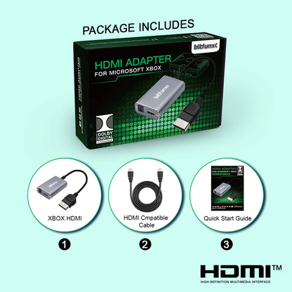 Bitfunx HDMI Adapter for Xbox Classic - HD Cable with 5.1 Dolby Digital