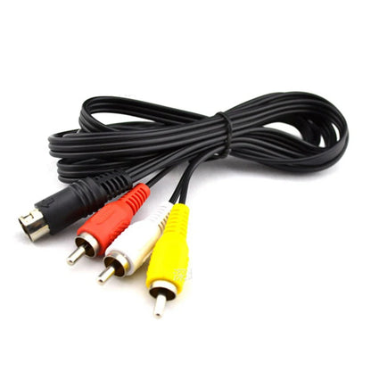Sega Genesis 2nd/ 3rd Gen AV Cable - 1.8m Audio Video RCA for Genesis II/III & Mega Drive 2/3
