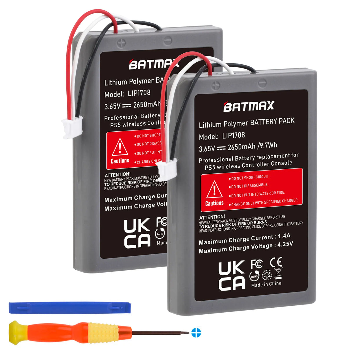 PS5 DualSense Controller Replacement Battery - Rechargeable Li-ion