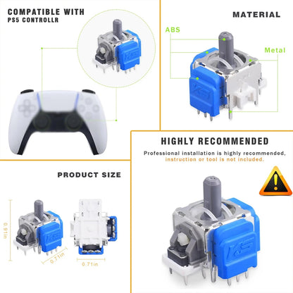 TMR Electromagnetic Joystick for PS5 - No-Drift Upgrade Replacement Kit