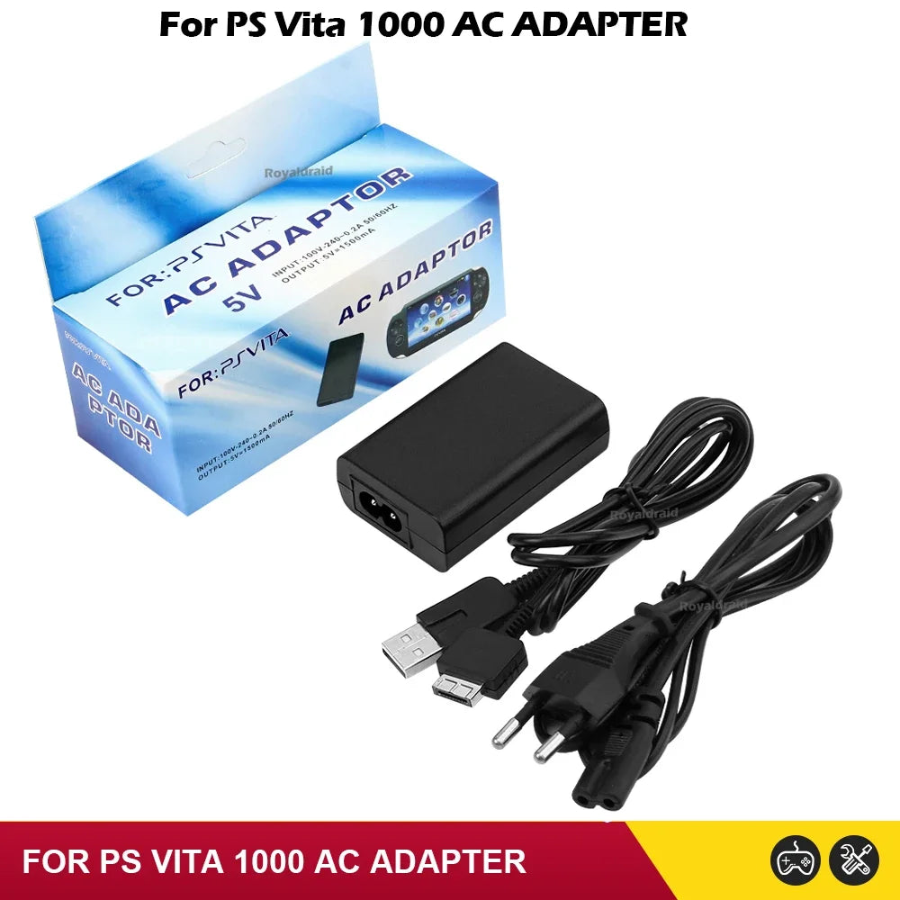 PS Vita Charger - 5V AC Adapter with USB Cable for PSV 1000