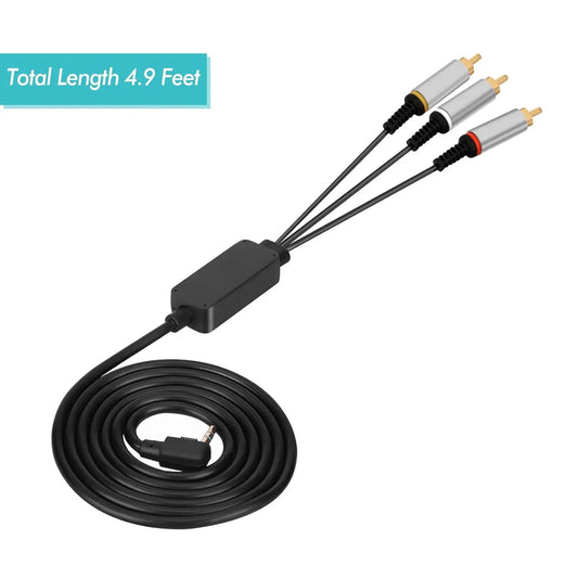 PSP Composite AV Cable - HD TV SCART Lead for PSP Slim 2000/3000