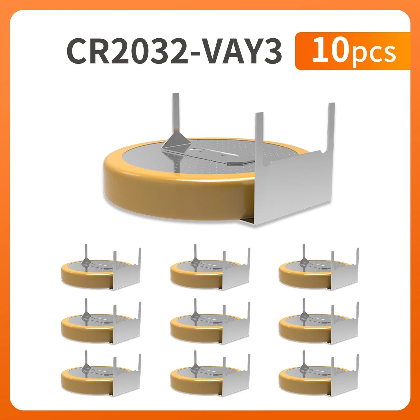 Game Boy Battery 10-Pack - CR1616/CR2025/CR2032 with Solder Tabs