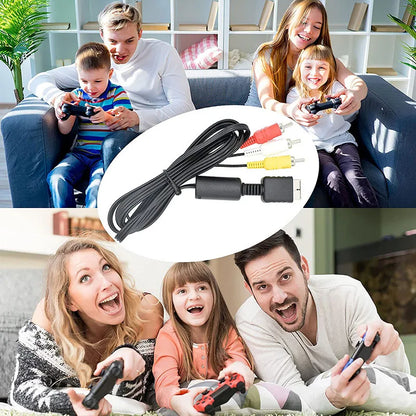 AV Cable for PS1/PS2/PS3 - Audio Video RCA to LCD Monitor/TV