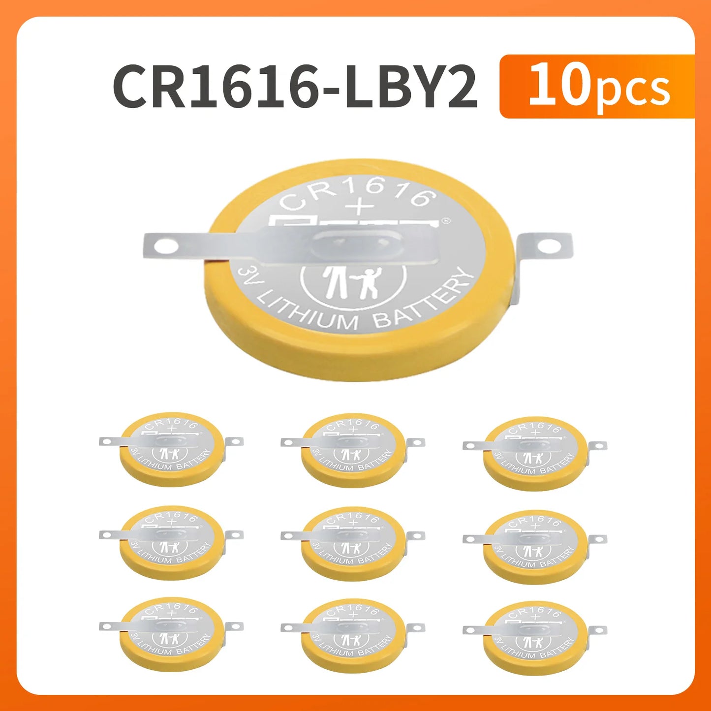 Game Boy Battery 10-Pack - CR1616/CR2025/CR2032 with Solder Tabs
