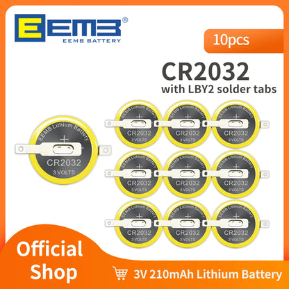 Game Boy Battery 10-Pack - CR1616/CR2025/CR2032 with Solder Tabs