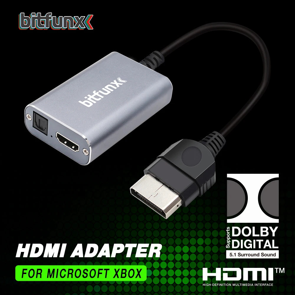 Bitfunx HDMI Adapter for Xbox Classic - HD Cable with 5.1 Dolby Digital