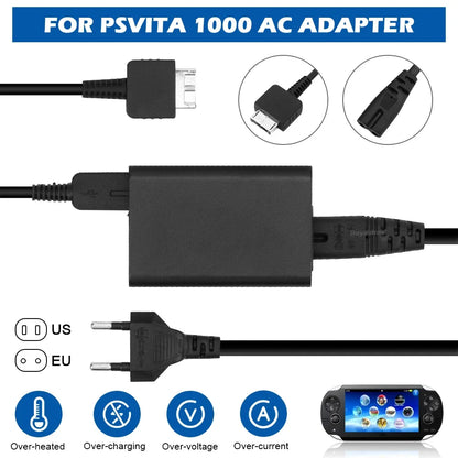 PS Vita Charger - 5V AC Adapter with USB Cable for PSV 1000