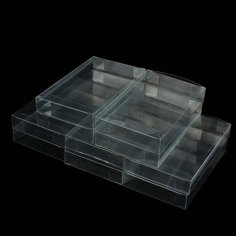 10pc Clear Protective Cases - SNES Cartridge Protectors
