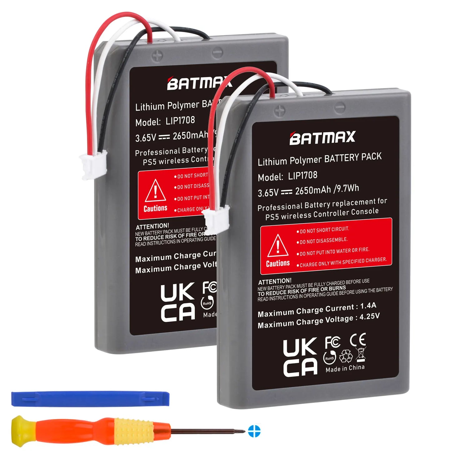 PS5 DualSense Controller Replacement Battery - Rechargeable Li-ion