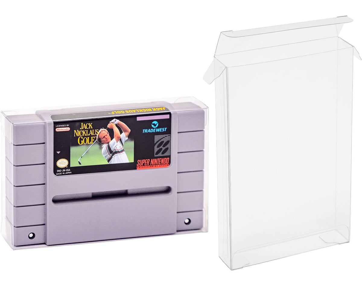 Clear plastic cartridge protector case for loose SNES games
