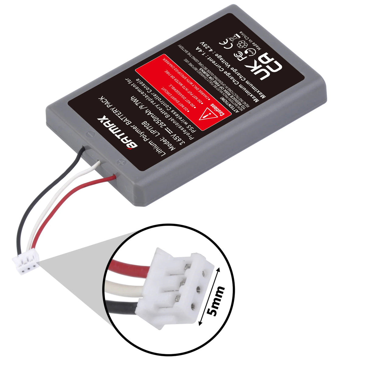 PS5 DualSense Controller Replacement Battery - Rechargeable Li-ion