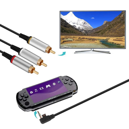 PSP Composite AV Cable - HD TV SCART Lead for PSP Slim 2000/3000