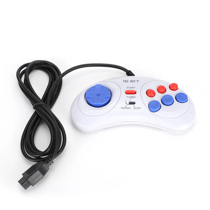 16-Bit Mini Handheld Game Controller - Ergonomic for Sega Genesis