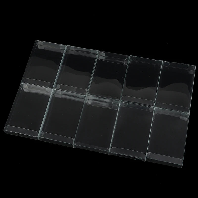 10pc Clear Protective Cases - SNES Cartridge Protectors