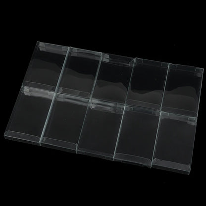 10pc Clear Protective Cases - SNES Cartridge Protectors