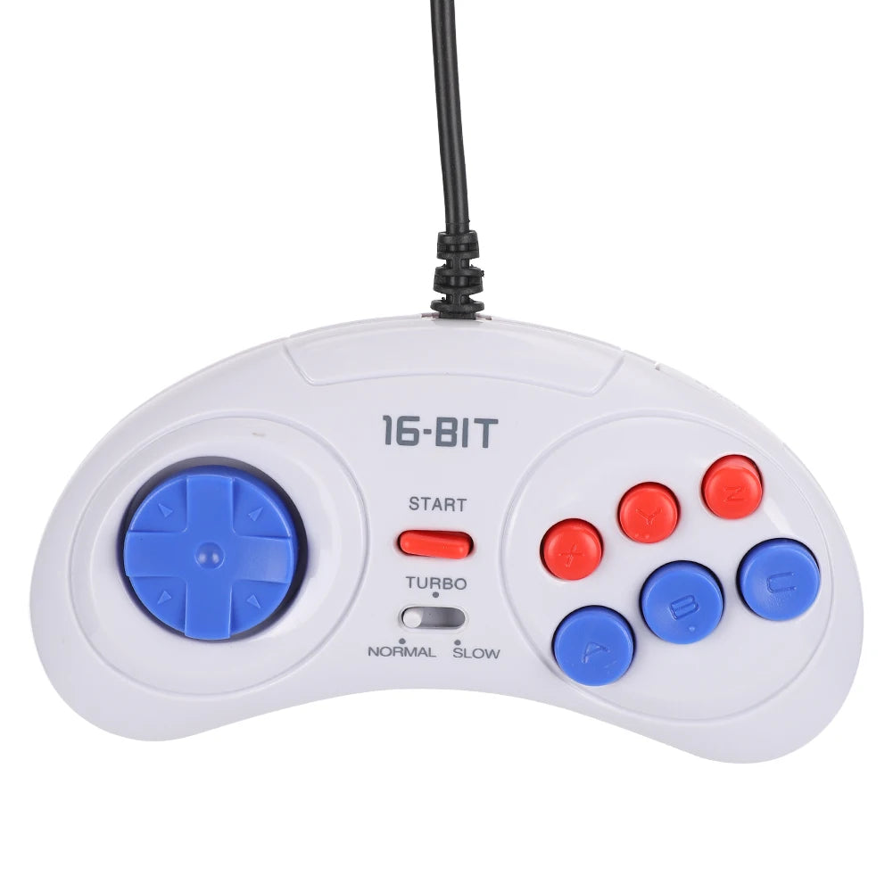 16-Bit Mini Handheld Game Controller - Ergonomic for Sega Genesis