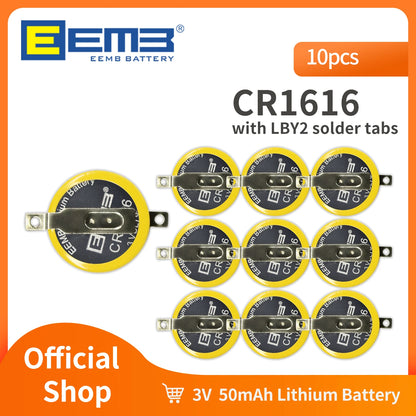 Game Boy Battery 10-Pack - CR1616/CR2025/CR2032 with Solder Tabs