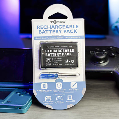 Battery shown with included screwdriver