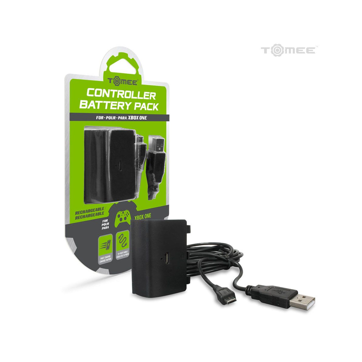 Xbox One Controller Charge Kit - Battery & Cable (10ft)
