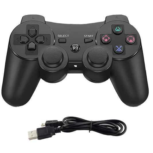 PS3 Wireless Controller - Black (Bluetooth, Rechargeable)