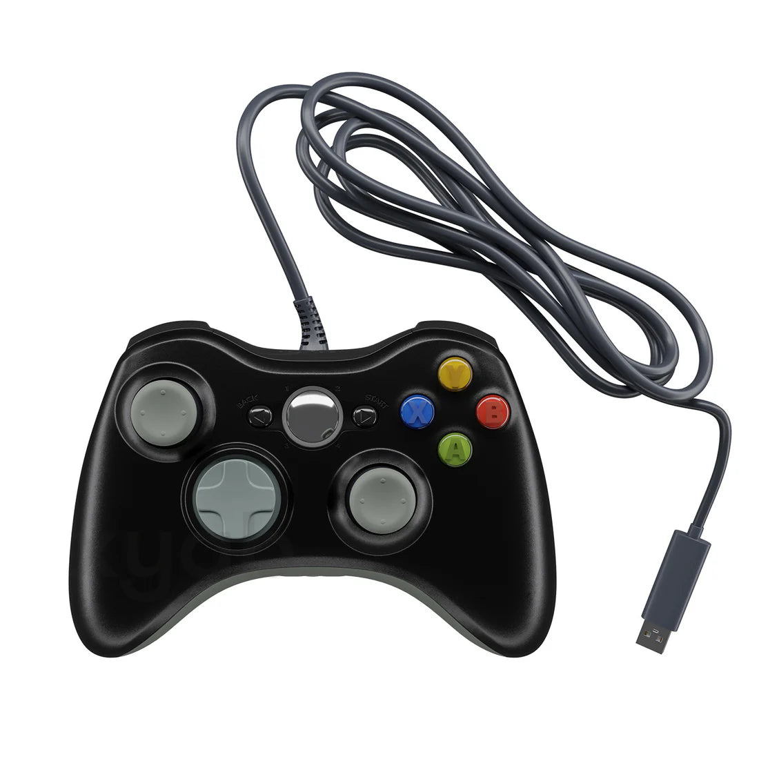 Xbox 360 Wired Controller - Black (5ft Cable, USB for PC)